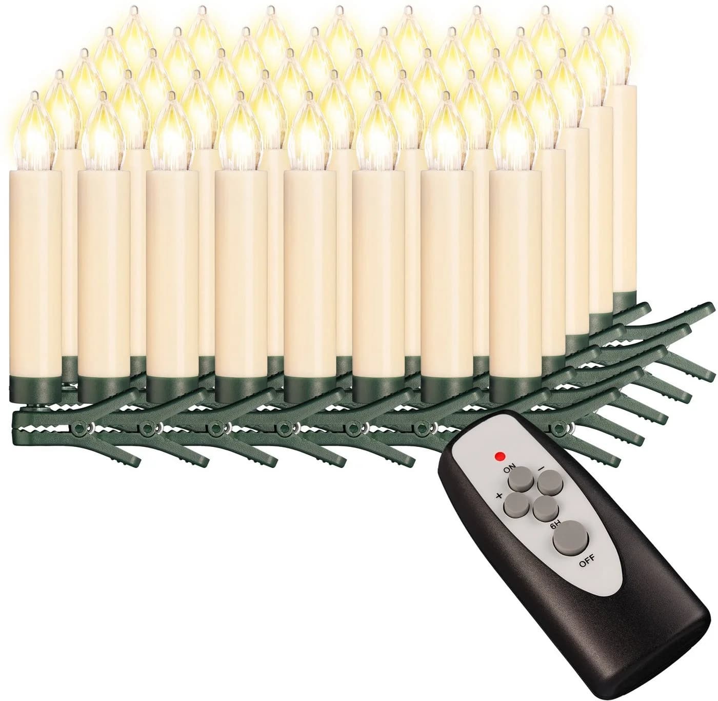 My Home LED-Christbaumkerzen 40-flammig Warmweiß Kabellos