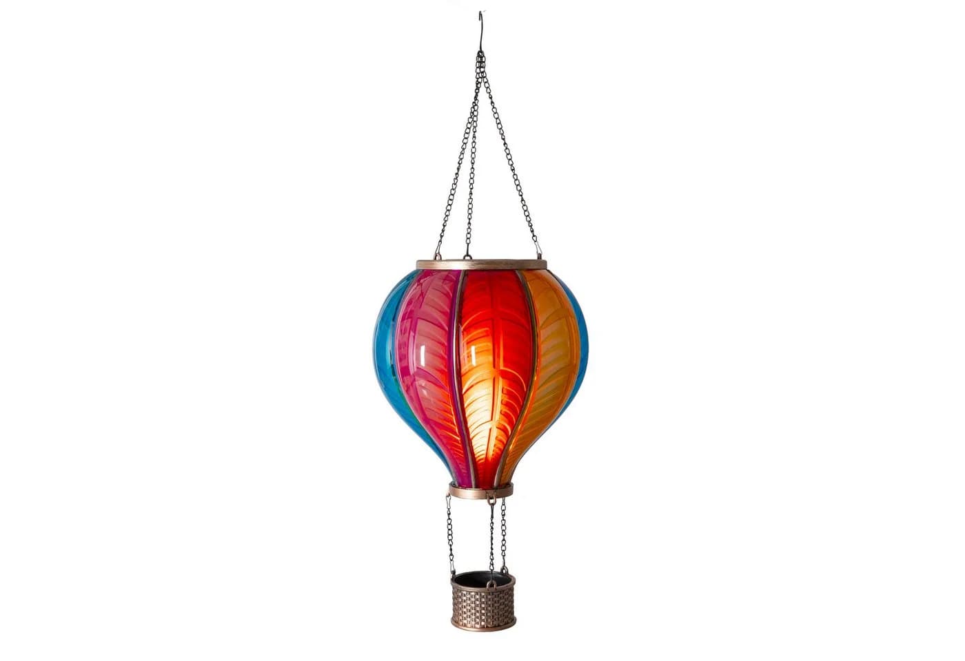 IC Gardenworld LED Solar Heißluftballon Regenbogenfarben Flammeneffekt - Bild 3