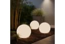 BONETTI LED Solar Kugelleuchte Milchglas-Optik RGB Warmweiß Gartenleuchte Bild 2