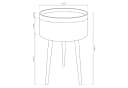 BONETTI Beistelltisch rund mit Stauraum und Tablett aus Holz, 38 x 59 cm, Skandinavisches Design, Nachttisch Bild 4