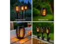IC Gardenworld LED Solar Gartenfackel 5er Set Schwarz mit Flammeneffekt Bild 3