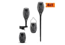 IC Gardenworld LED Solar Gartenfackel 5er Set Schwarz mit Flammeneffekt Bild 5