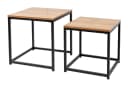 trendstabil Beistelltisch 2er-Set Schwarz Holzoptik Metall Industrial Bild 2
