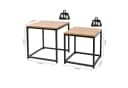 trendstabil Beistelltisch 2er-Set Schwarz Holzoptik Metall Industrial Bild 4