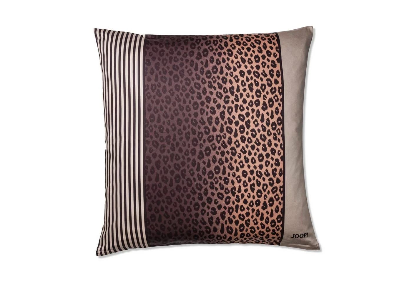 JOOP! Kissenbezug Leo 40x80cm Leopardenmuster gesticktes Logo