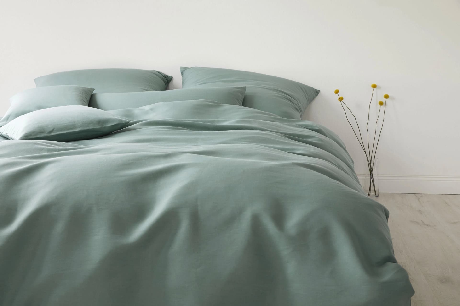 ELEGANTE Bettwäsche Breezee Salbei Halbleinen 155x220cm