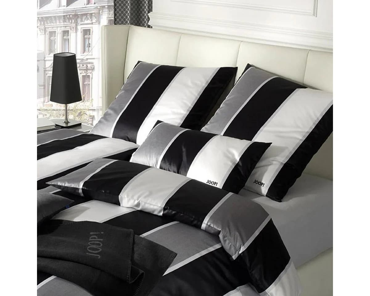 Bettwäsche JOOP! Mako-Satin Schwarz-Weiß