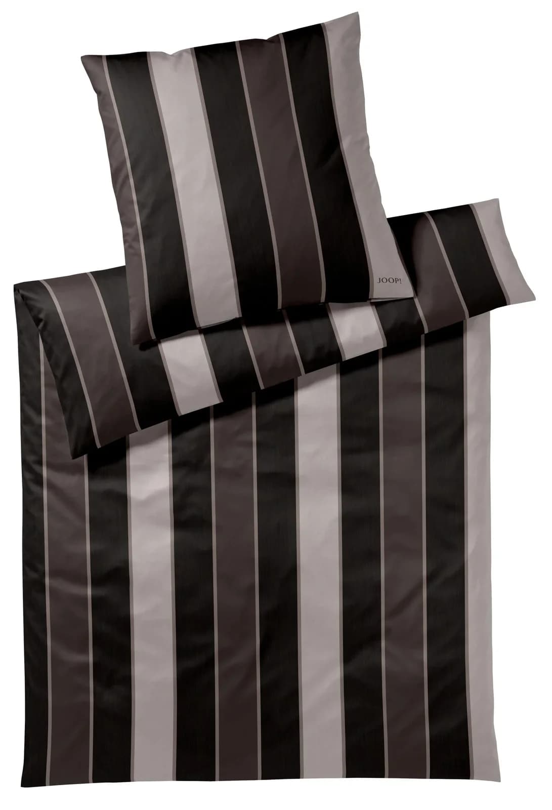 JOOP! Bettwäsche STRIPES Schwarz 100% Baumwolle Mako-Satin