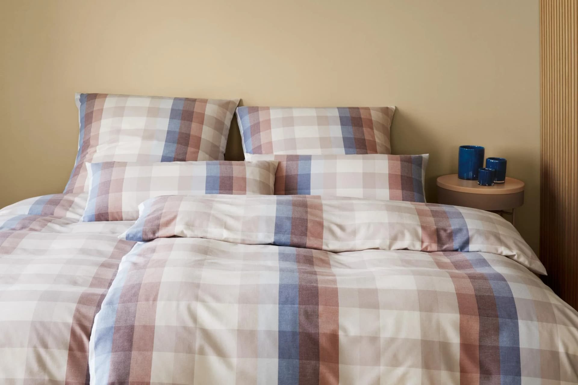 Bettwäsche ELEGANTE Glasgow Terra-Blau Flanell