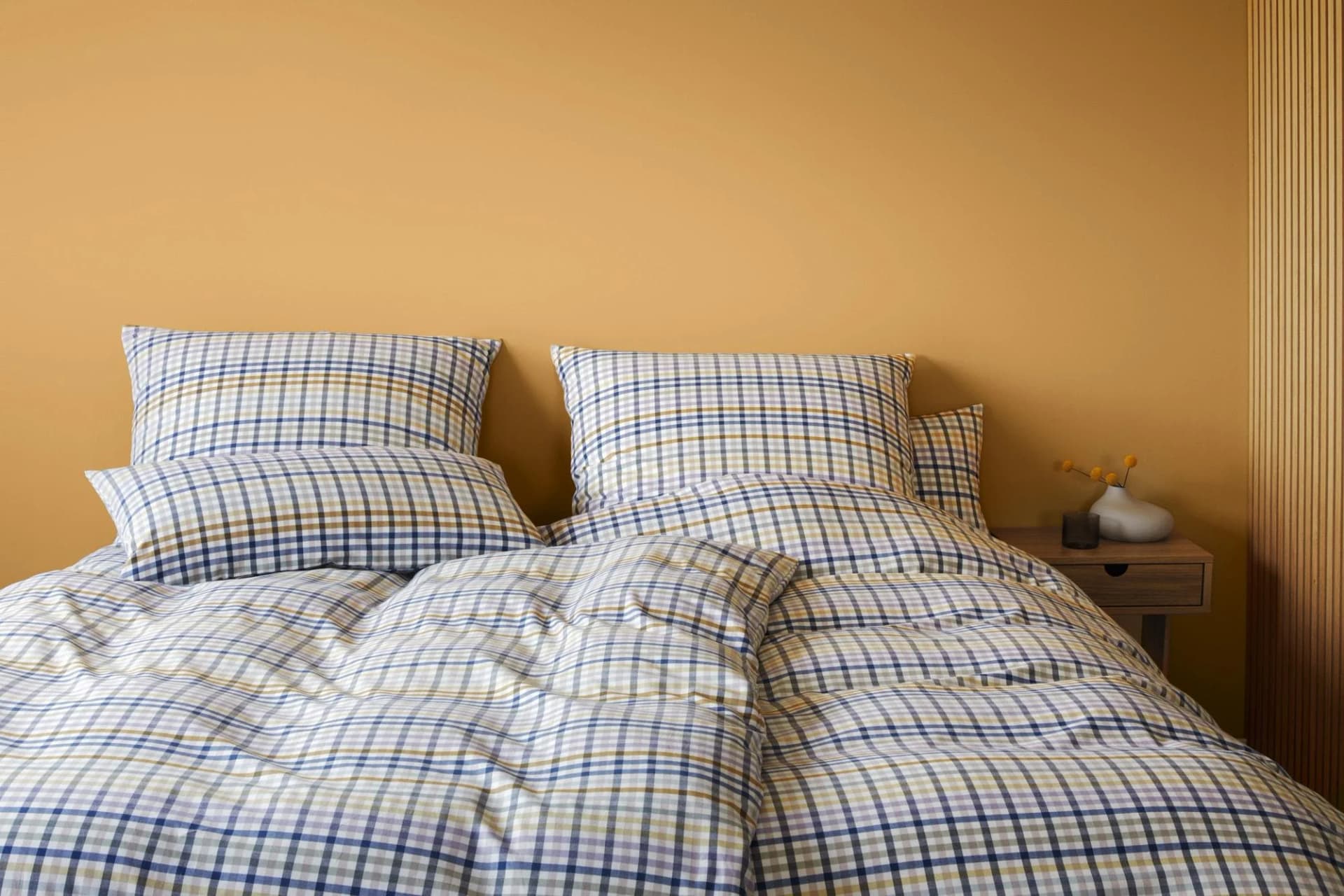 Bettwäsche ELEGANTE 'Aberdeen' Blau-Grün Flanell