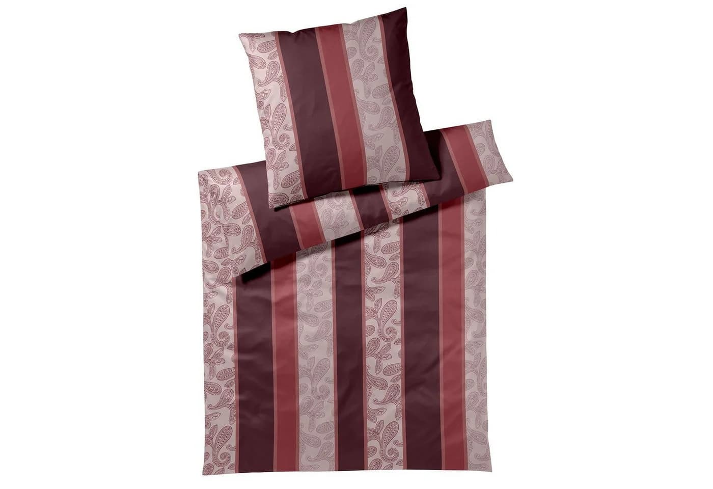 JOOP! Bettwäsche Paisley Stripes Mako-Satin Rouge