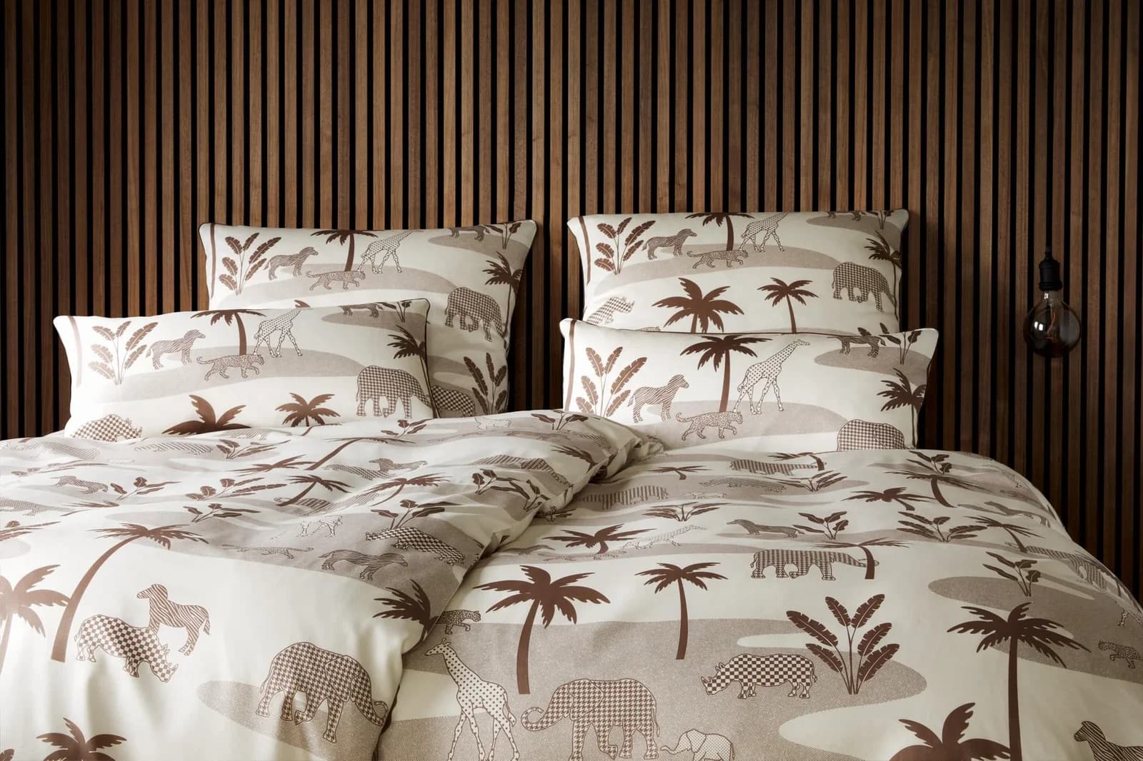 Bettwäsche Jungle Graphic Savanne Mako-Satin