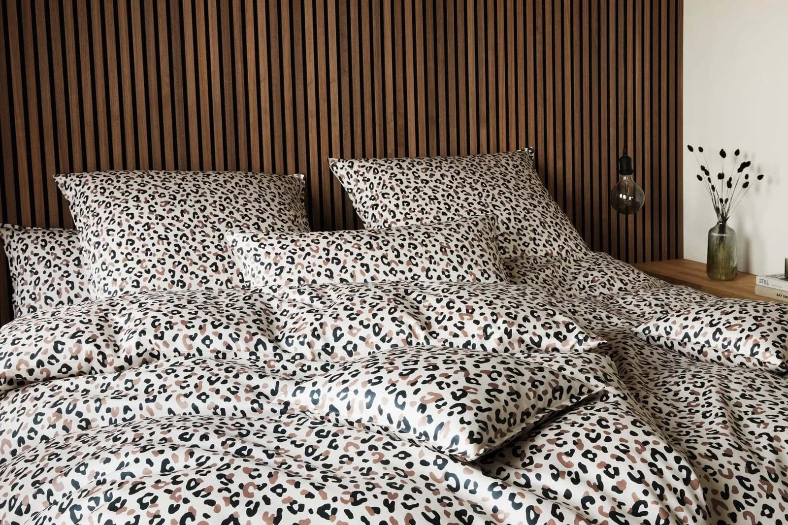 Bettwäsche ELEGANTE Leolook Schwarz-Sand Animal-Print