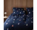 Elegante Bettwäsche Teddy Flanell 2-teilig Blau Bild 2