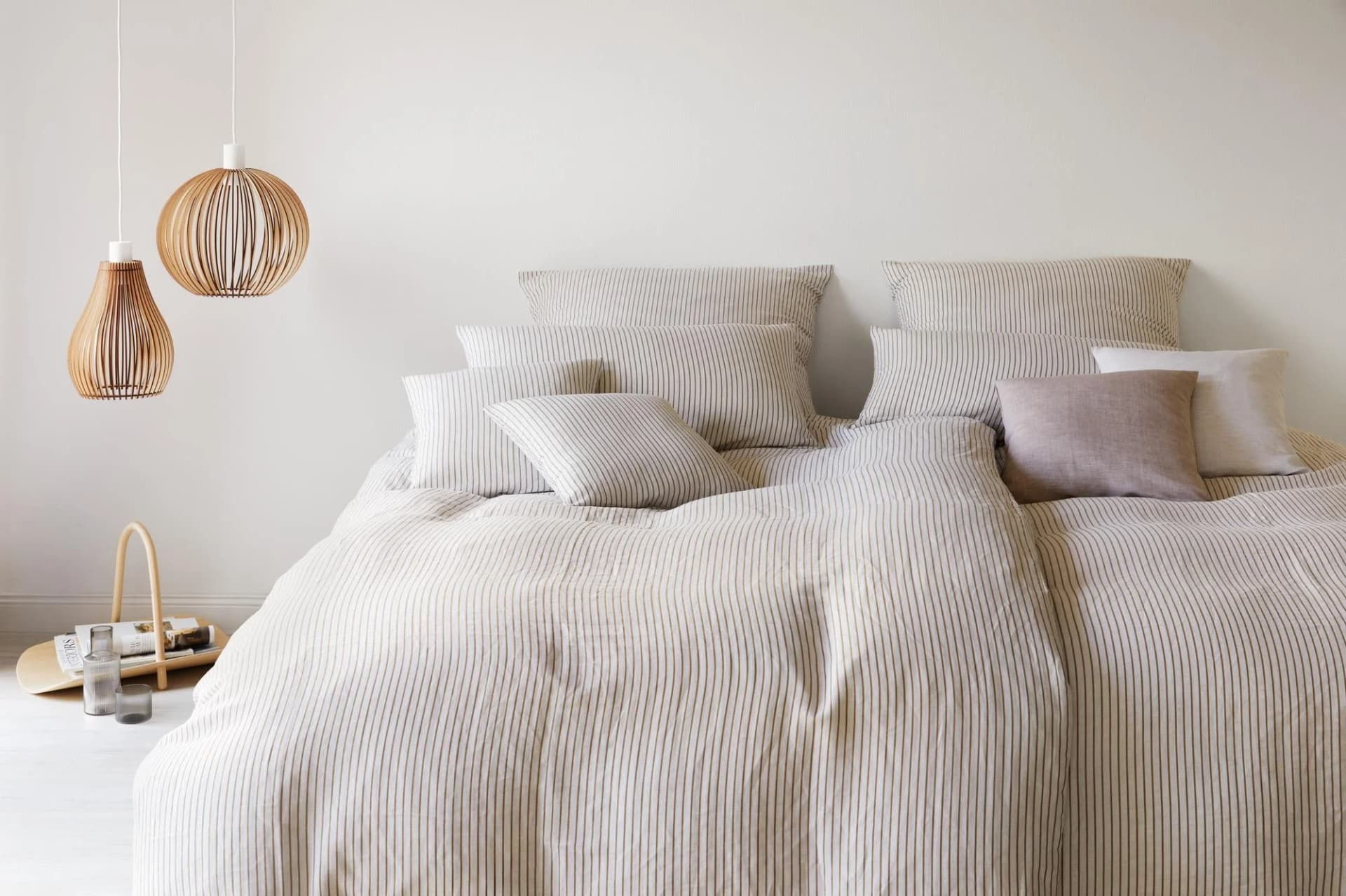 Elegante Bettwäsche Cozy Beige Halbleinen 135x200cm