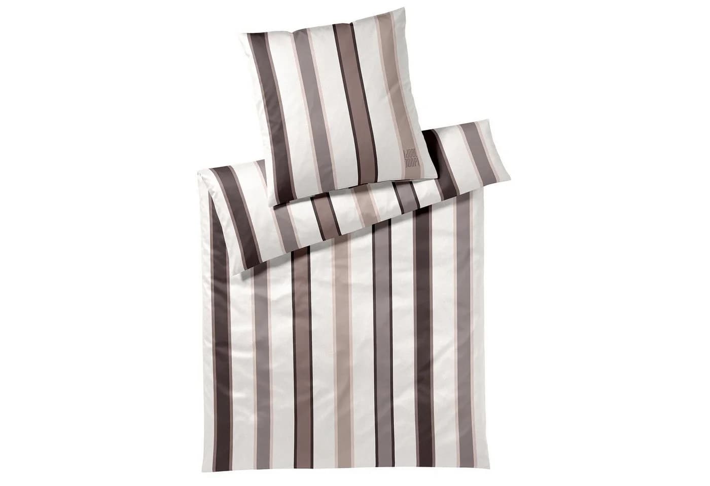 Bettwäsche BANKS Mako-Satin 100% Baumwolle Grau