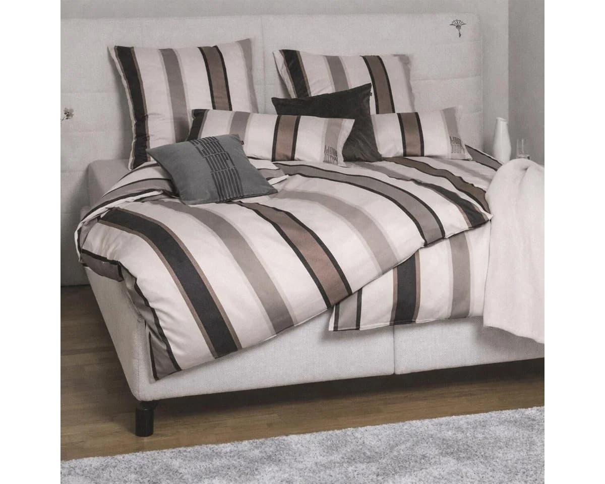 Bettwäsche BANKS Mako-Satin 100% Baumwolle Grau - Bild 2