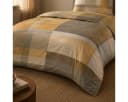 JOOP! Comfort Satin Bettwäsche Glow Karo Senf/Natur 135x200 Bild 4