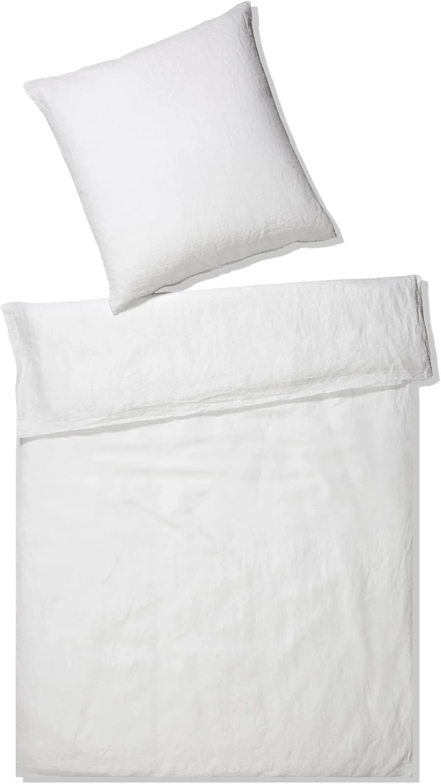 Elegante Bettwäsche Pure Leinen Weiß 135x200cm 2-tlg.