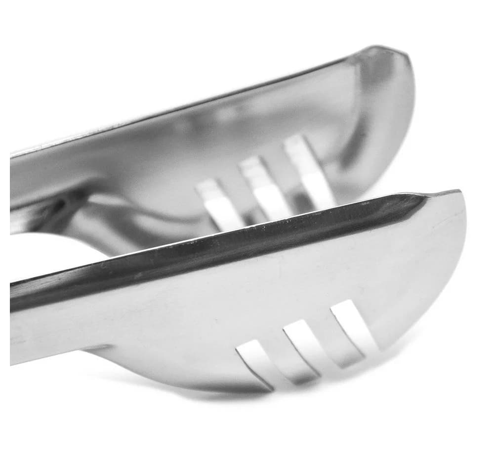 B&S Spaghettizange Edelstahl extra lang 30 cm silber