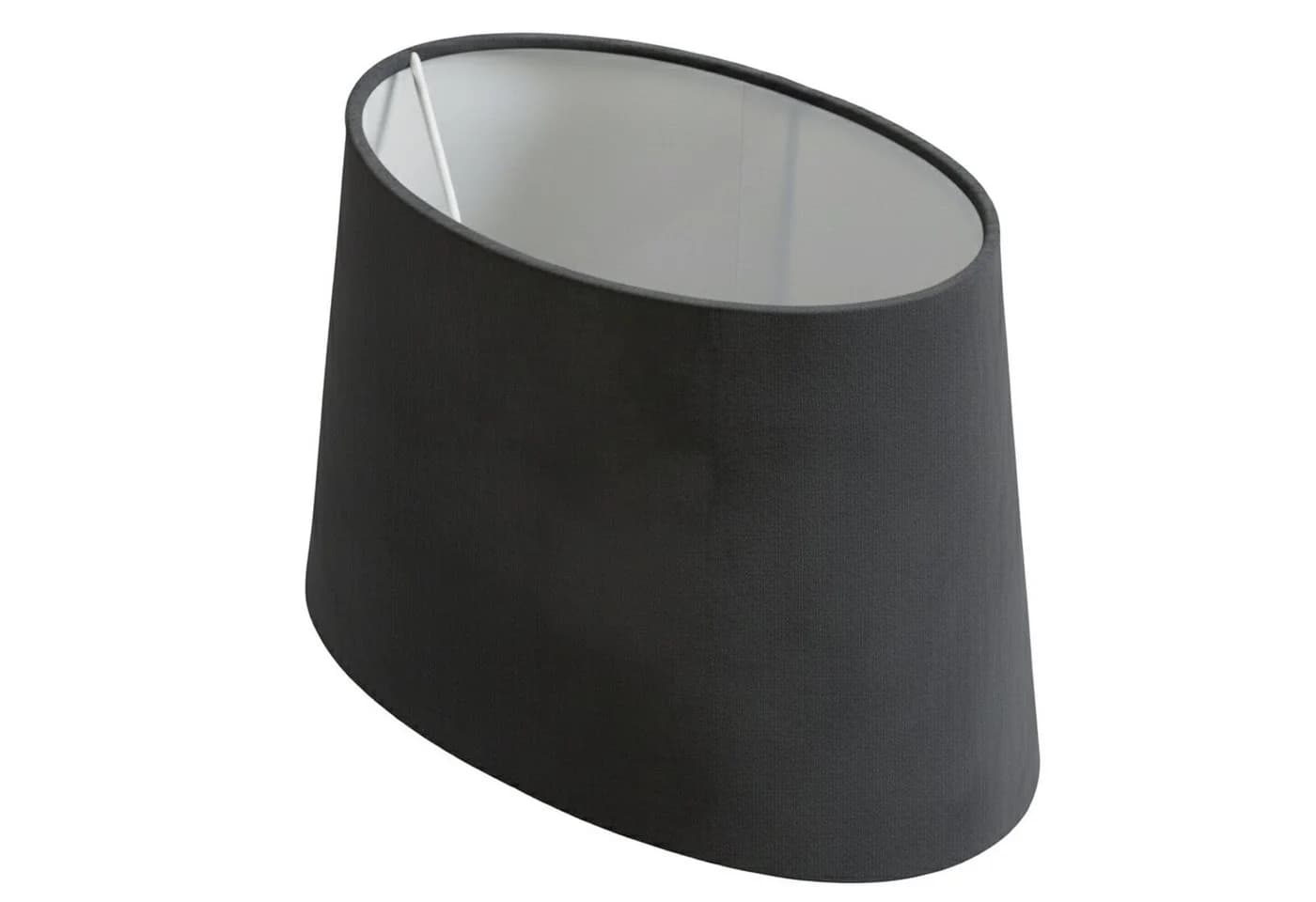 B&S Lampenschirm Oval Velvet Grau