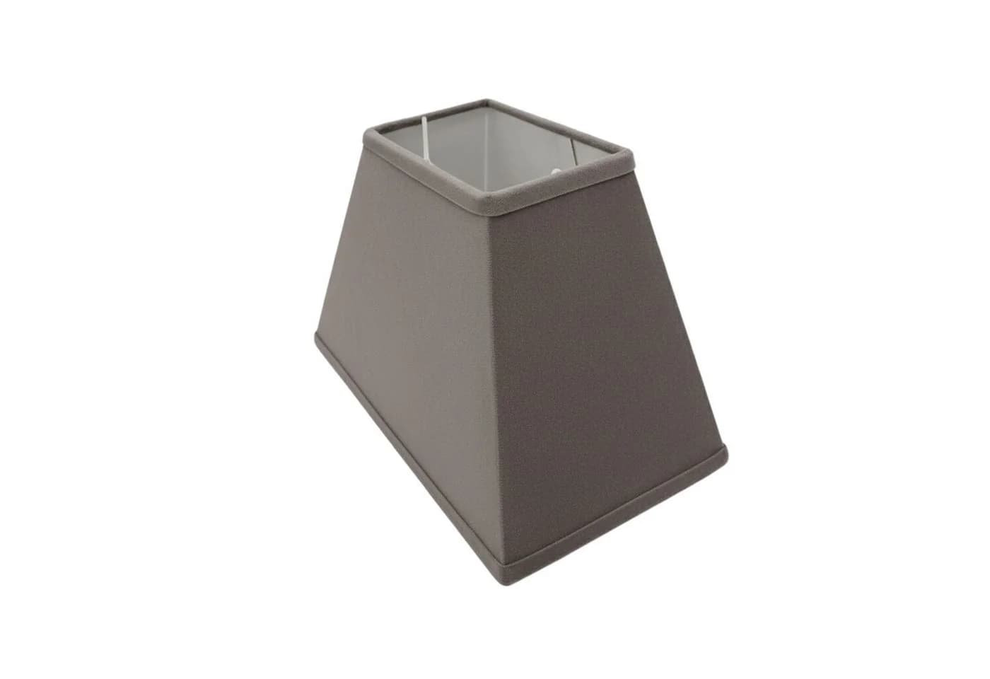 B&S Lampenschirm rechteckig Velvet grau B:23x14/T:12,5x8,5/H:16cm