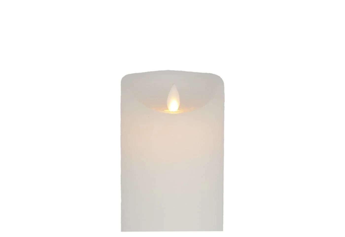 B&S LED-Kerze LED Echtwachskerze Weiß Rund Bewegliche Flamme und Timer