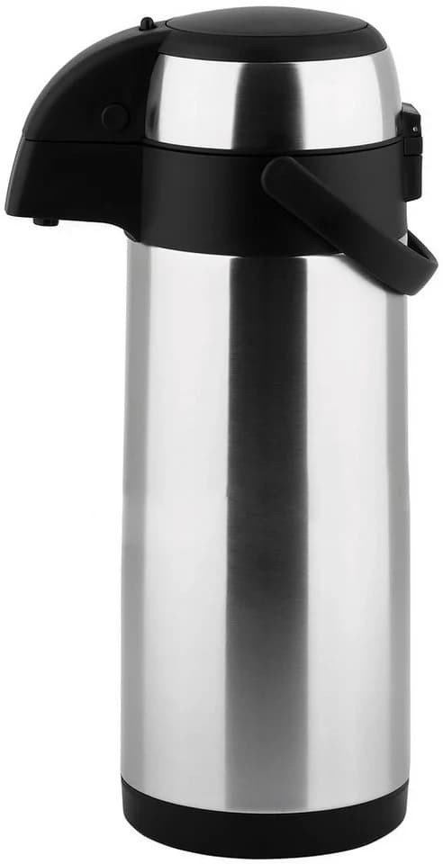 Pump-Isolierkanne CS KOCH-SYSTEME Silberfarben Doppelwandiger Edelstahl
