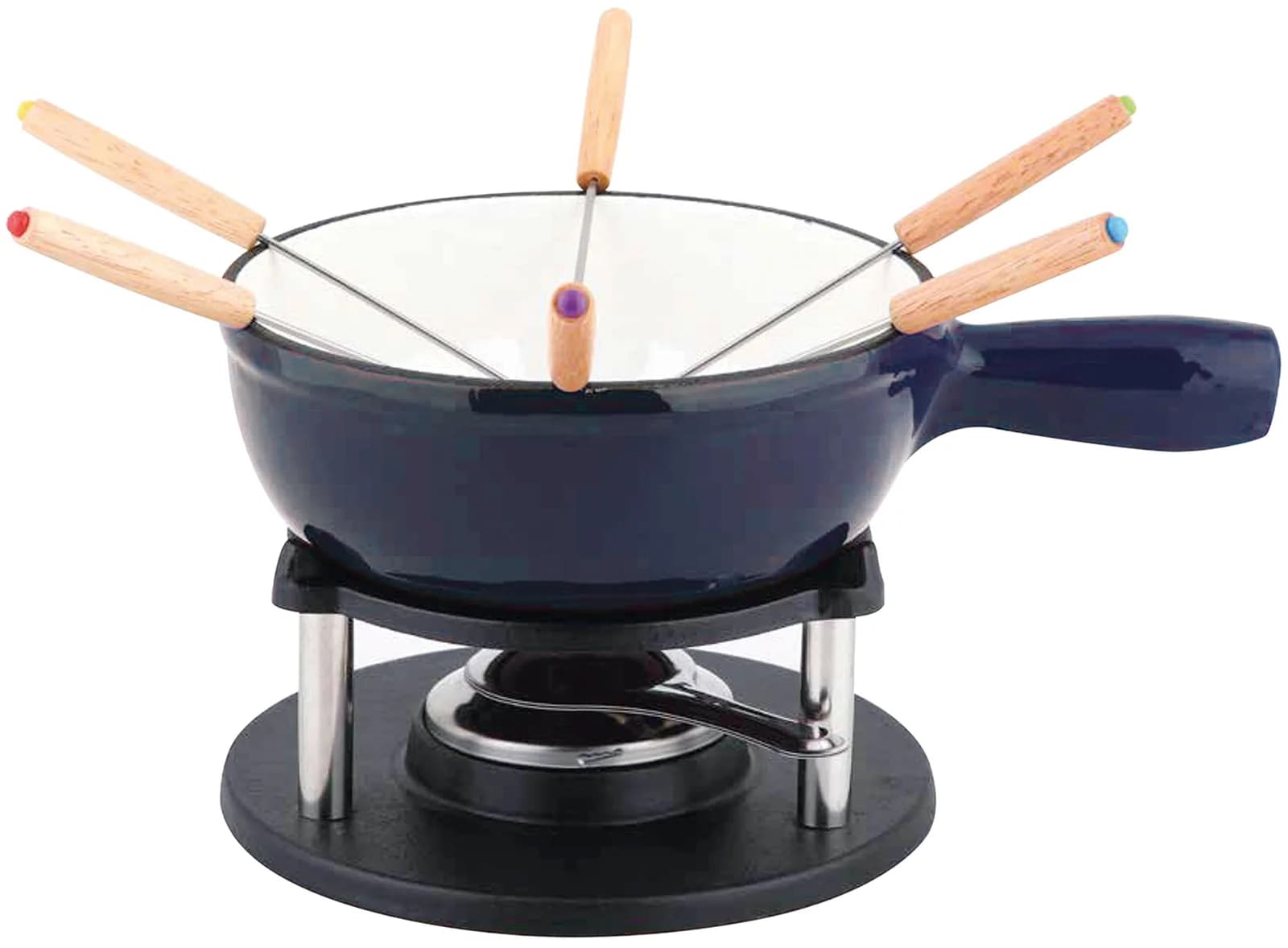 Fonduetopf CS KOCH-SYSTEME blau 21cm inkl. 6 Gabeln