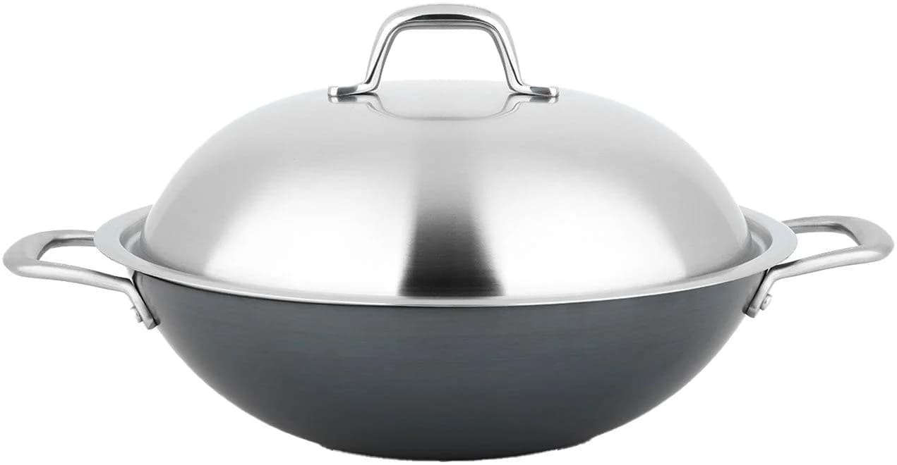 Wok CARL SCHMIDT SOHN Altena silber 32 cm mit Deckel