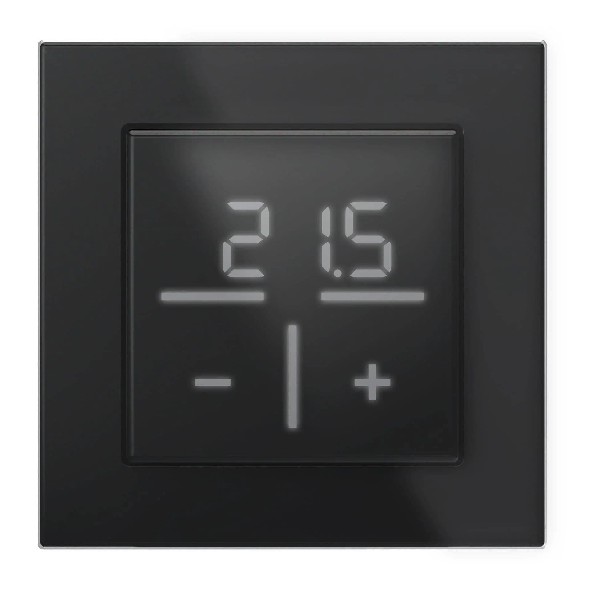 Homematic IP Glas-Wandthermostat Bundle mit Glasrahmen Schwarz