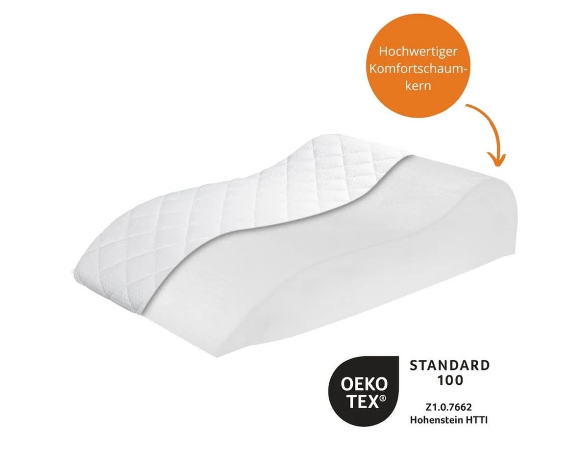 sleepling Venenkissen Weiß Baumwolle für Bett und Sofa - Bild 5
