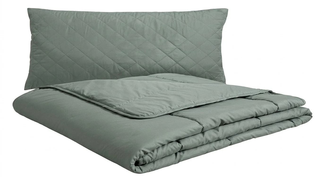 OTTO home Clarra Mikrofaserbettdecke + Kopfkissen Set Steingrau