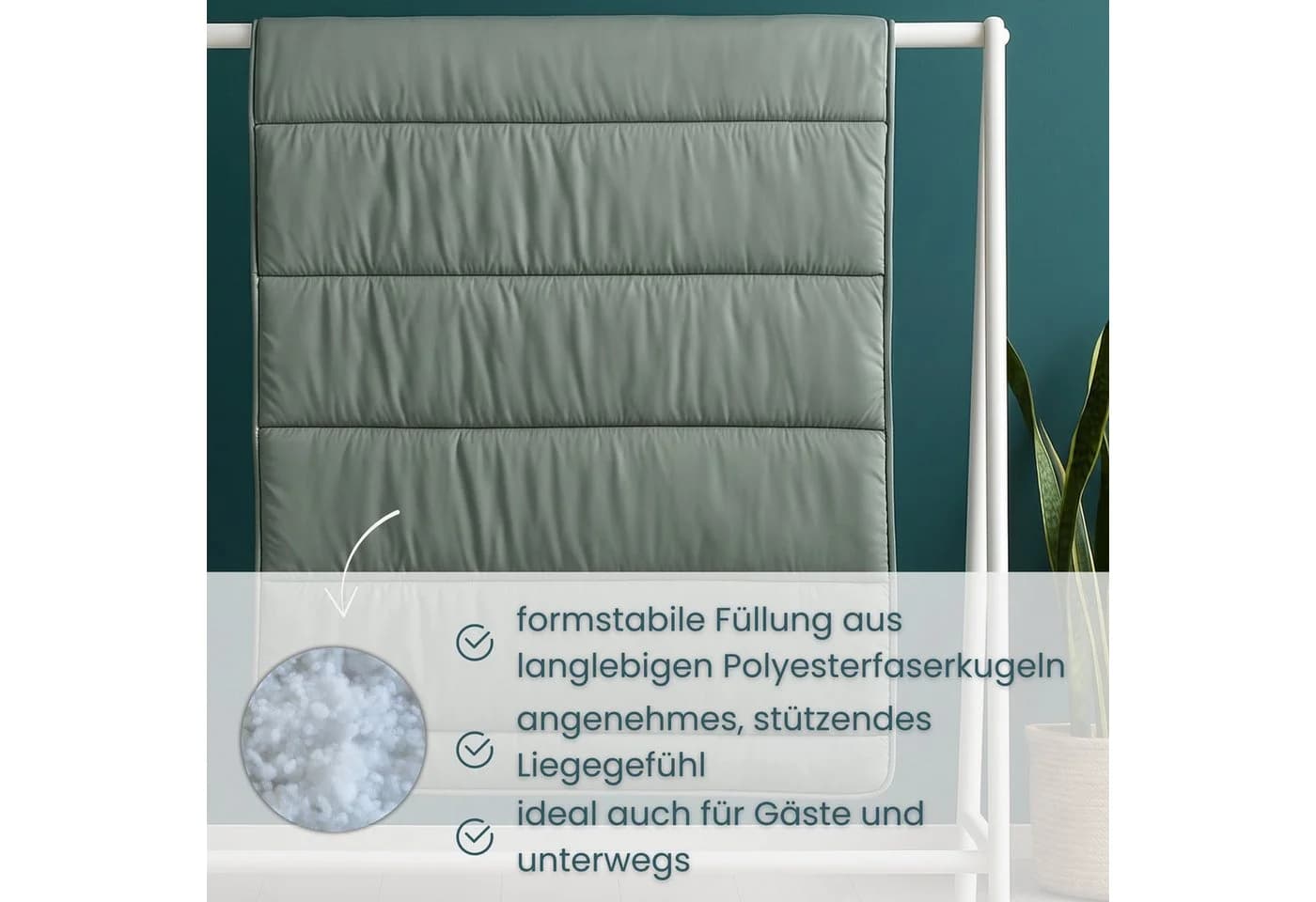 OTTO home Clarra Mikrofaserbettdecke + Kopfkissen Set Steingrau - Bild 5