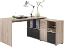 FMD Eckschreibtisch Lexo Braun Eichefarben Viel Stauraum Bild 2