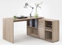 FMD Eckschreibtisch Lexo Braun Eichefarben Viel Stauraum Bild 4