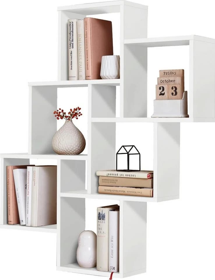 FMD Wandregal Laurio 2 Weiß Modernes Design