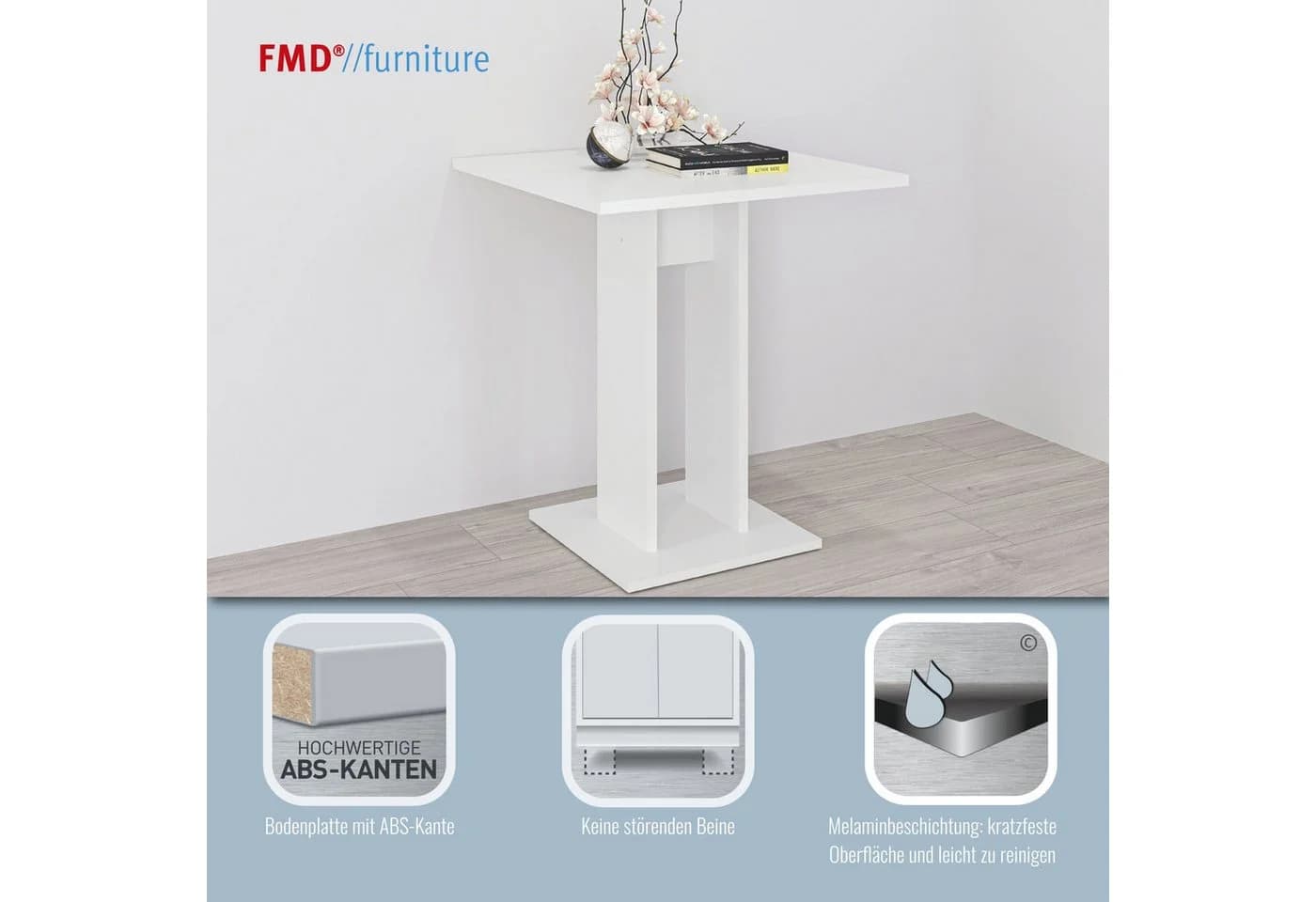 FMD Esstisch Bandol 1 Weiß Quadratisch Modern - Bild 3