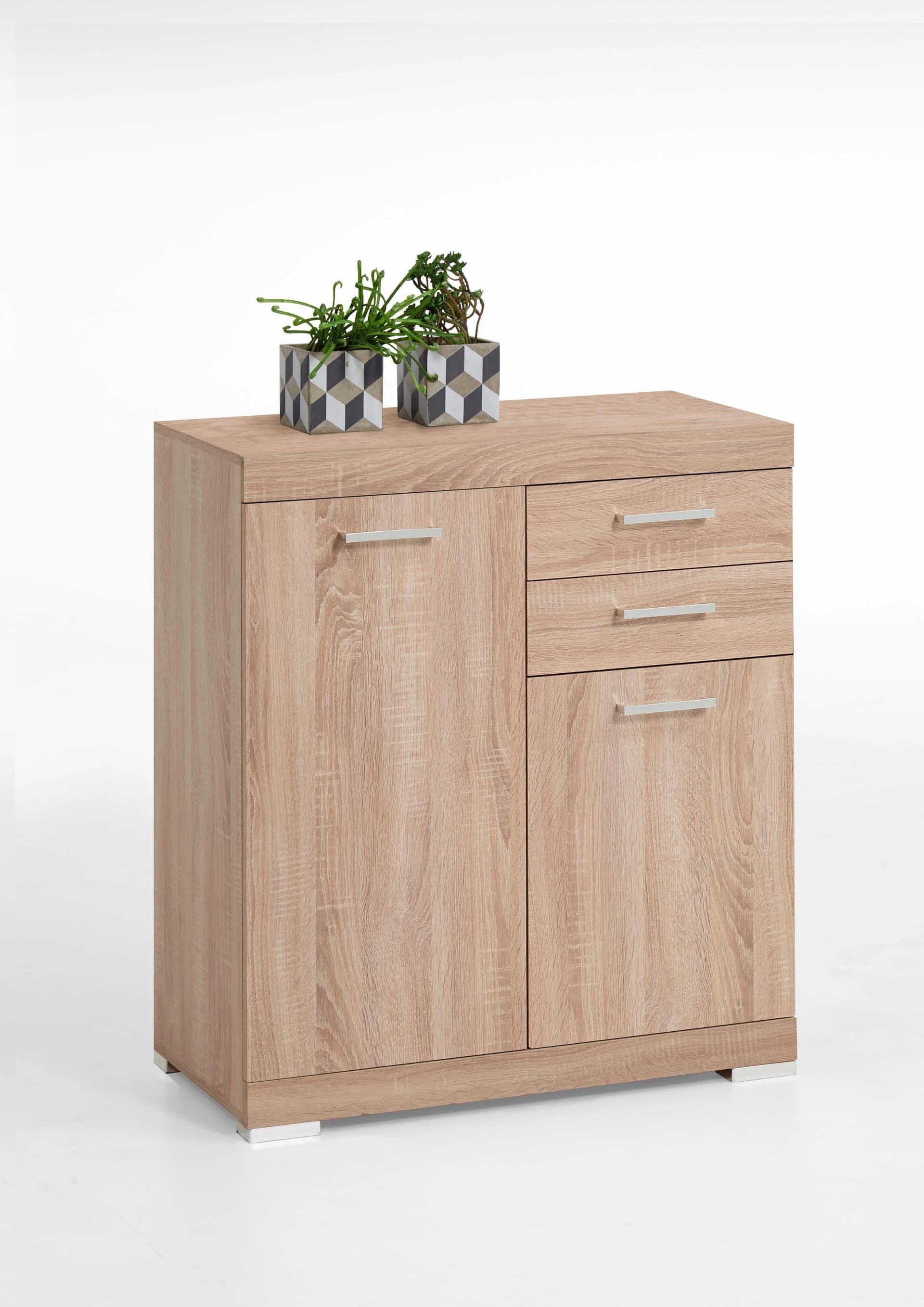 FMD Kommode Bristol Eichefarben Massivoptik
