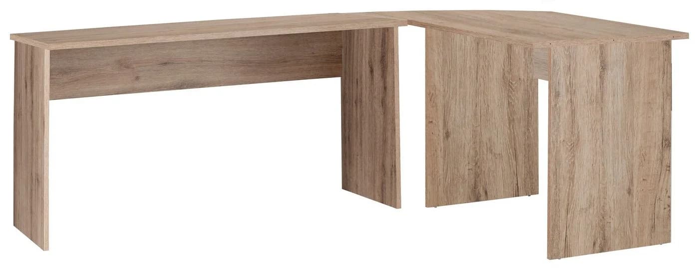FMD Eckschreibtisch Tiell Eichefarben Modern