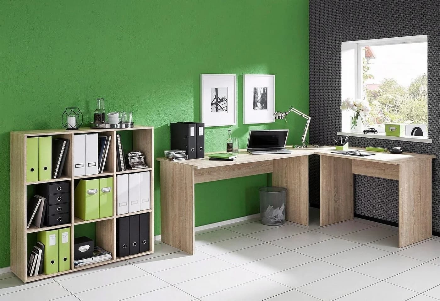 FMD Eckschreibtisch Tiell Eichefarben Modern - Bild 4