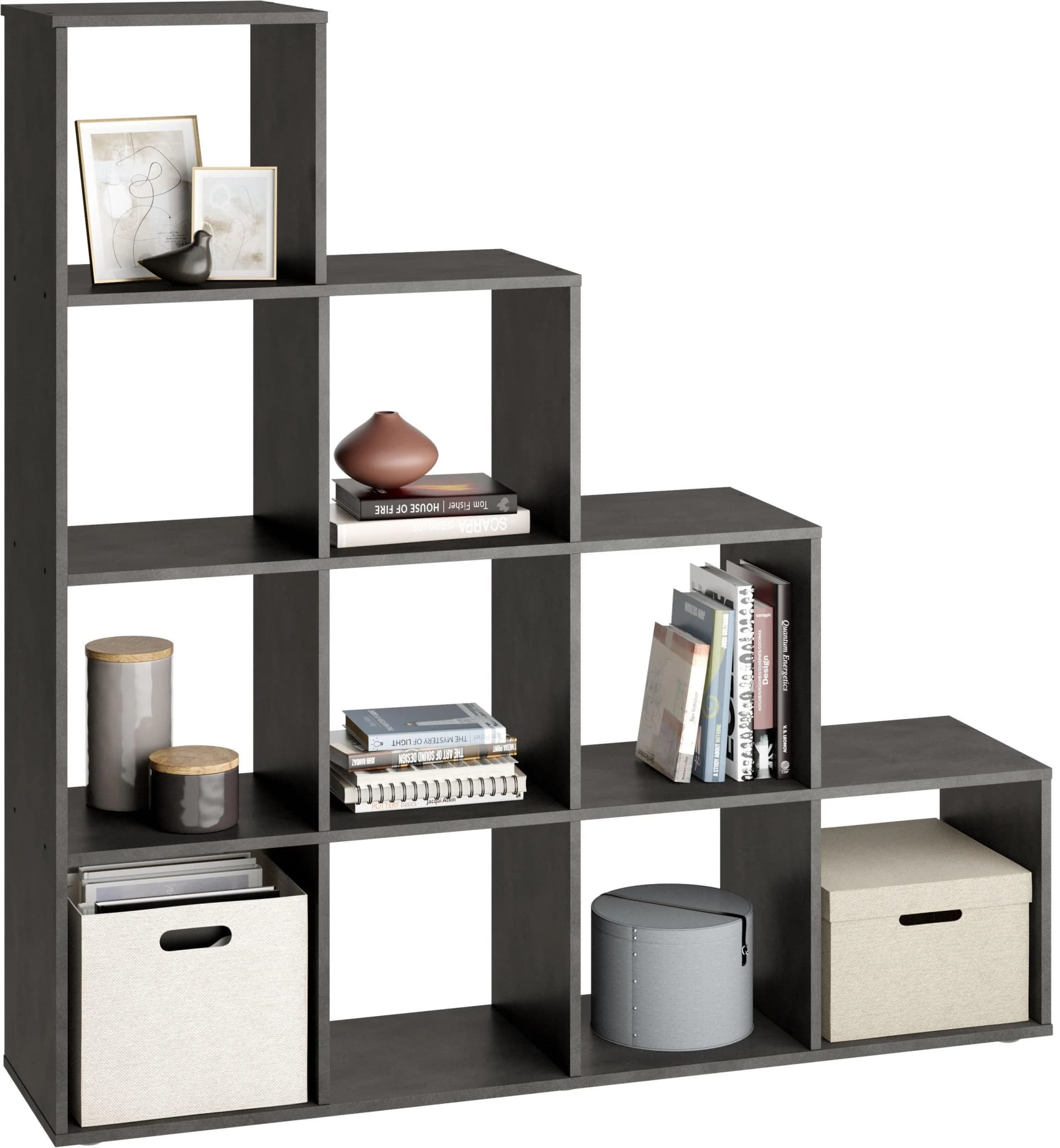 FMD Raumteilerregal Mega 2 Beige 10 Fächer