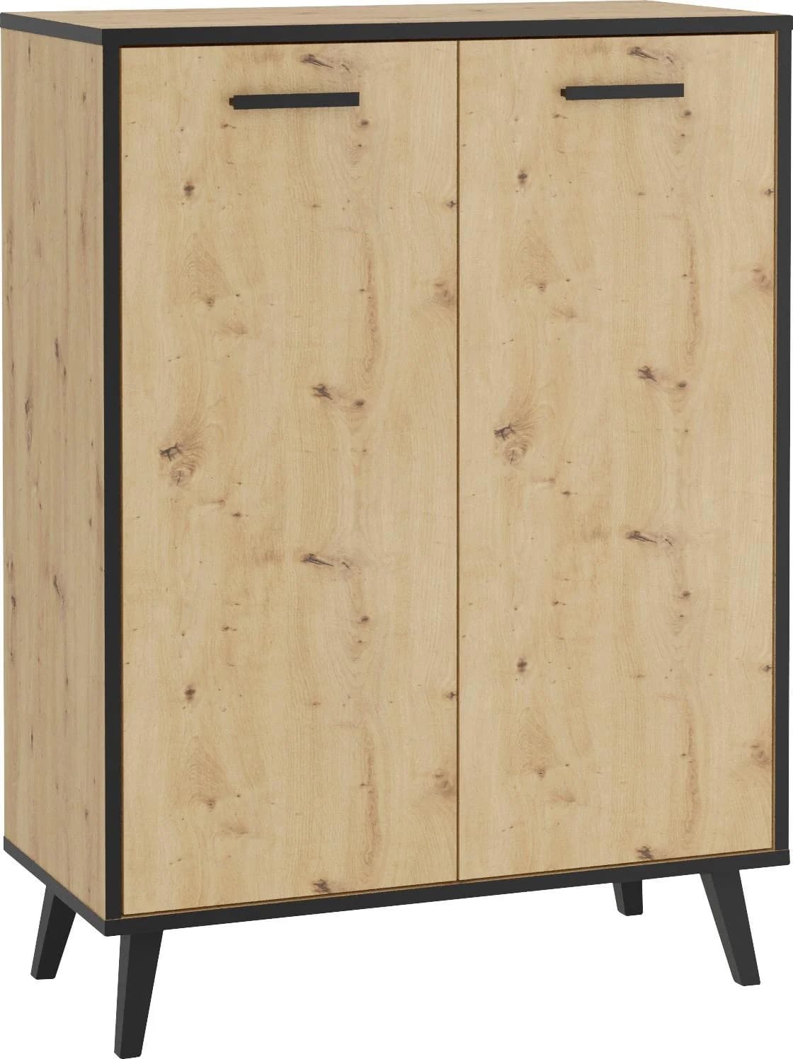 FMD Mehrzweckschrank Plau Braun Schwarz Holzwerkstoff
