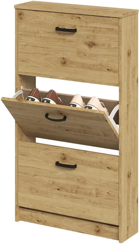 FMD Schuhschrank Step 3 Beige 3 Klappen - Bild 5