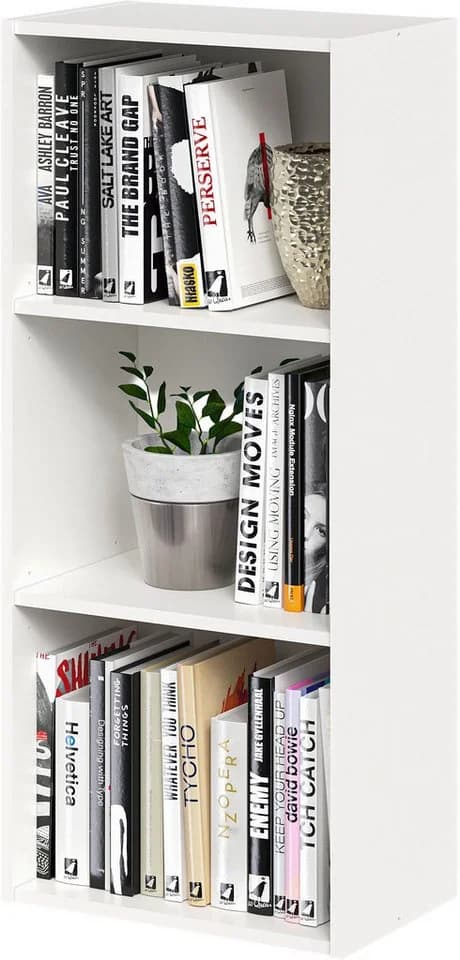 Bücherregal FMD Bitz Weiß Perl Holzwerkstoff