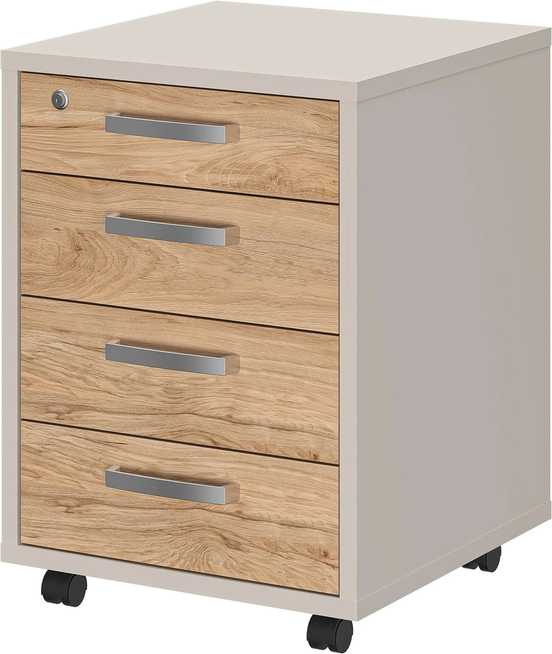 FMD Rollcontainer Calvi Beige Holzwerkstoff