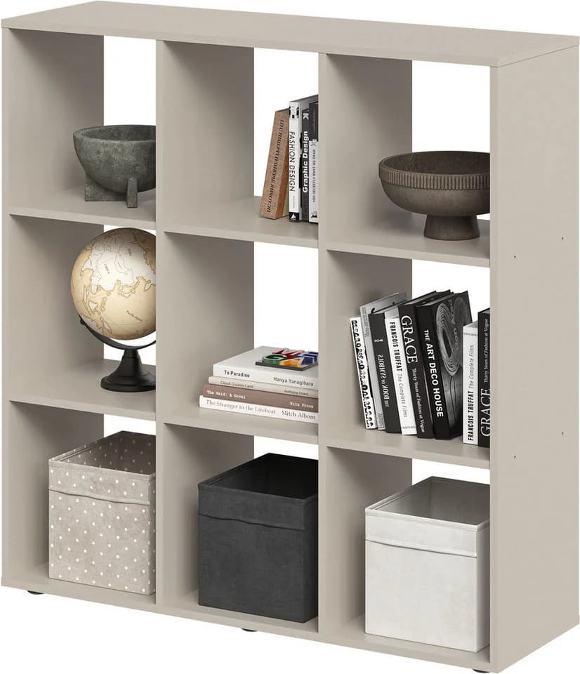 FMD Raumteilerregal Mega 5 mit 9 Fächern Beige - Bild 2