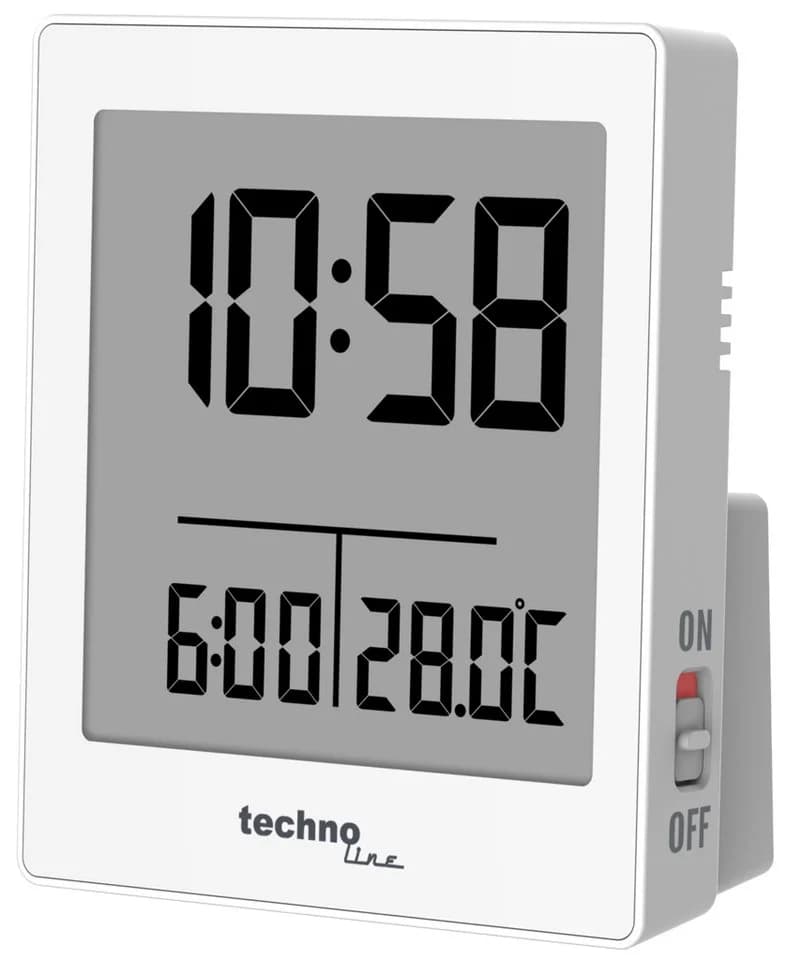 technoline Funkwecker WT 185 Weiß mit Temperaturanzeige und Dual-Alarm - Bild 3