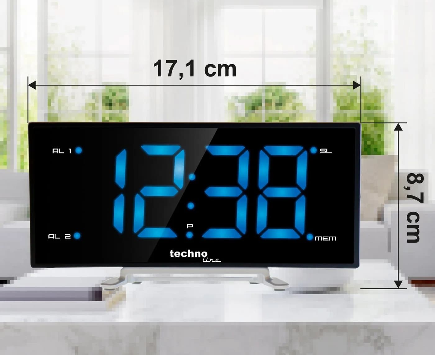 technoline Wecker WT 460 mit FM-Radio und 2 Weckalarmen Blau - Bild 5