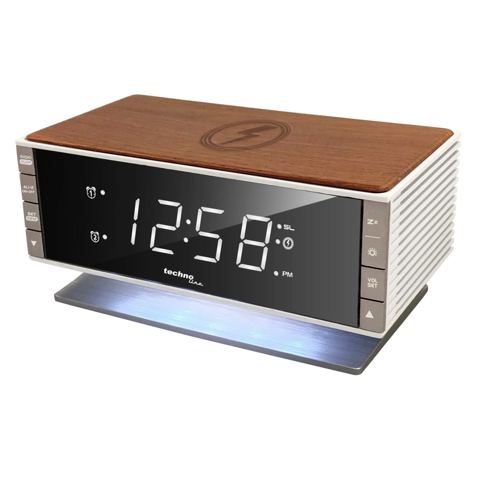 Technoline Radiowecker WT 487 mit Qi-Ladefläche und Radio